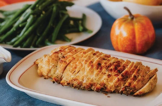 Holiday turkey breast with green beans